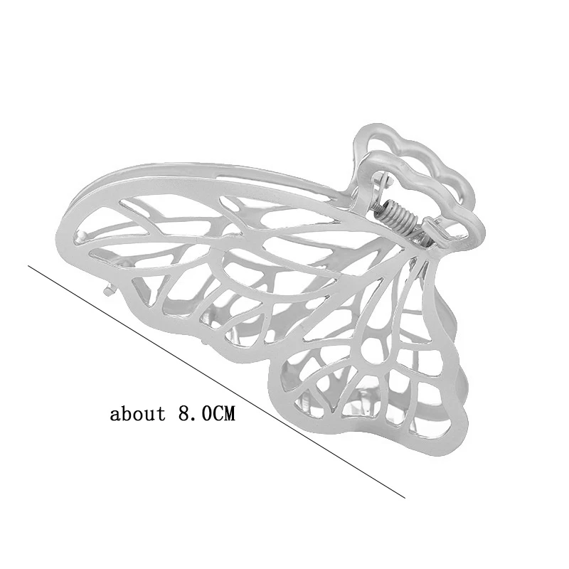 Multi Style Gold Metal Hair Claw Clips Hollow Geometric Butterfly Jaw Clips Strong Hold Non Slip Hair Crab Clamp for Women Thick