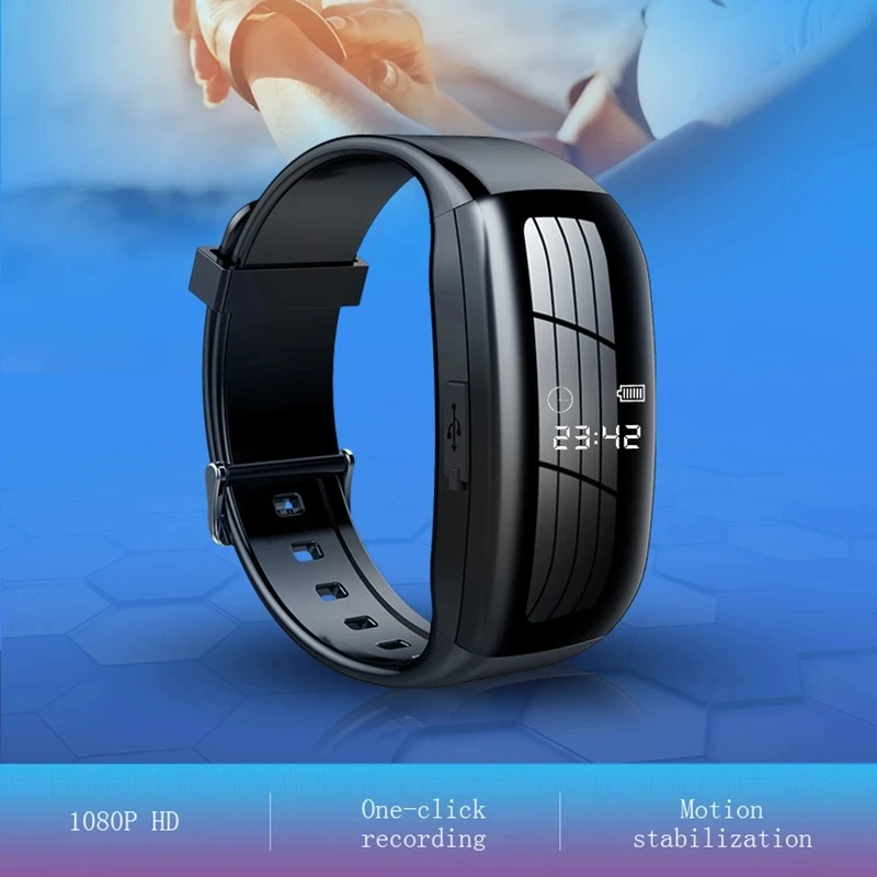 Mini Camera 1080P HD DV Small Cam Audio Voice Video Recorder Bracelet Micro Camcorder Wristband Support Hidden TF Card