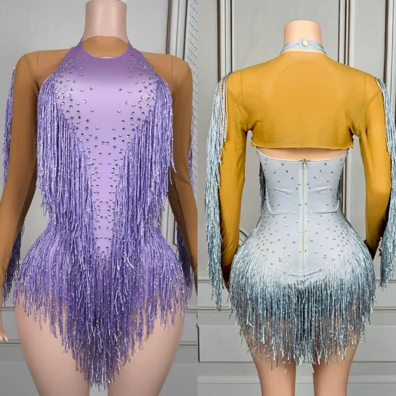 

Showgirl dance Party Bodysuit Women Gogo Dance Costume Sexy Pole Dance Outfits Bar Nightclub Dj Ds Stage Drag Queen Wear