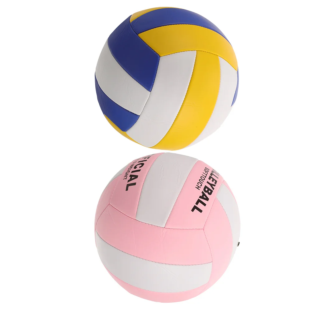 

2Pcs Soft Volleyball for Indoor Sports Practice Training Ball Excellent Ball Control Performance Suitable Long-Term Use