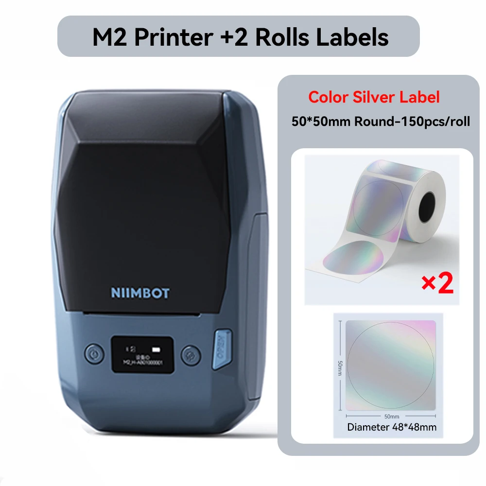 Niimbot M2 Thermische Transfer Labelprinter 300 DPI High Definition Draadloos 20-50 mm Printbreedte Label Maker Ondersteuning Telefoon/PC - afbeelding 1