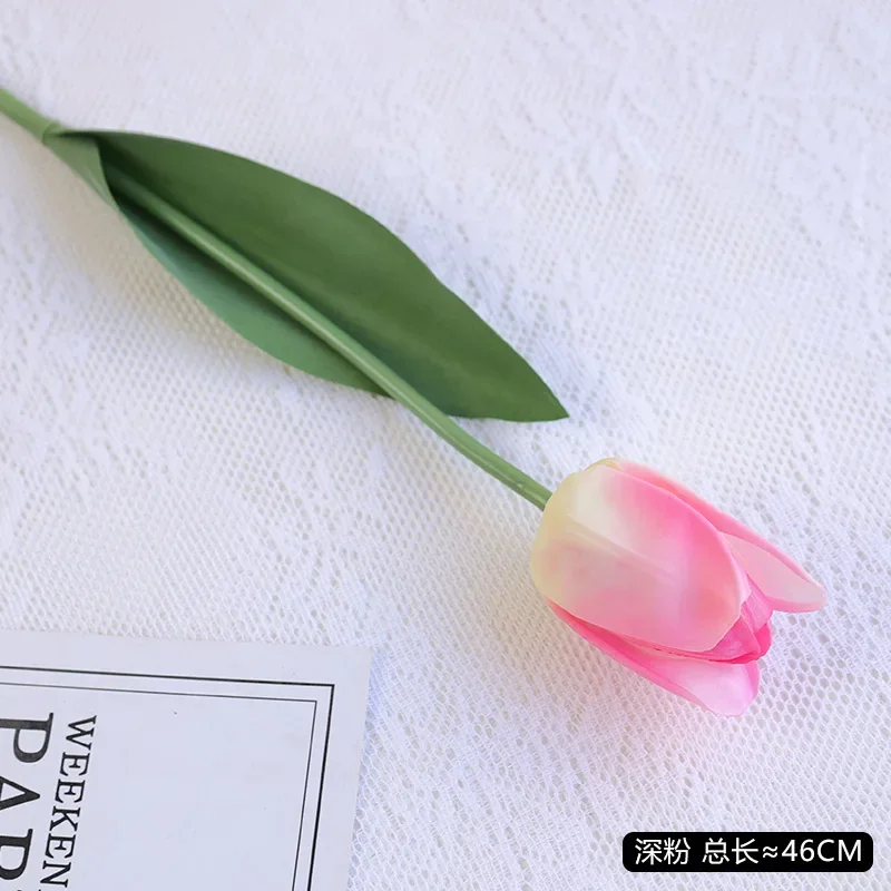 7pcs High Quality Simulated Single Branch Tulip Flower Props Decor Living Room Display Festive DIY Decoration Accessories