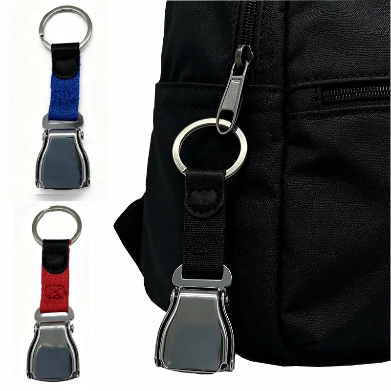 Aircraft Seat Belt Buckle Keyring Aviation Detachable Plane Safety Belt Buckle Keychain Seatbelt Buckle Keychain For Backpack