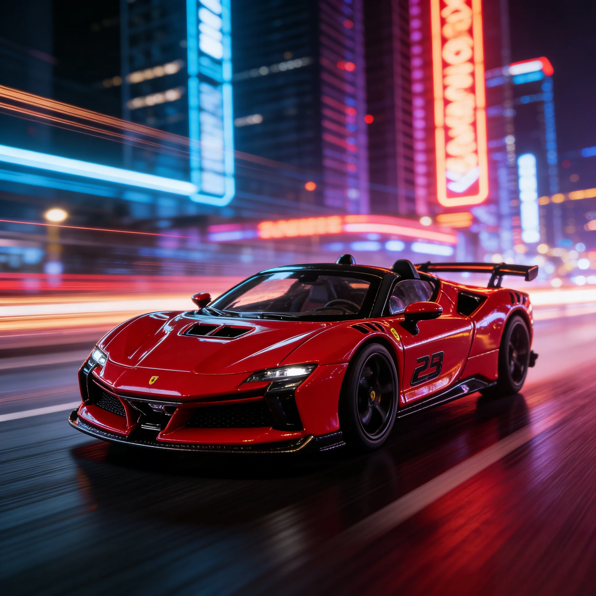 

Масштабная модель суперкара 1:64 из литого сплава в стиле SF90, высокодетализированная миниатюрная машинка, изысканный коллекционный предмет для демонстрации, идеальный подарок