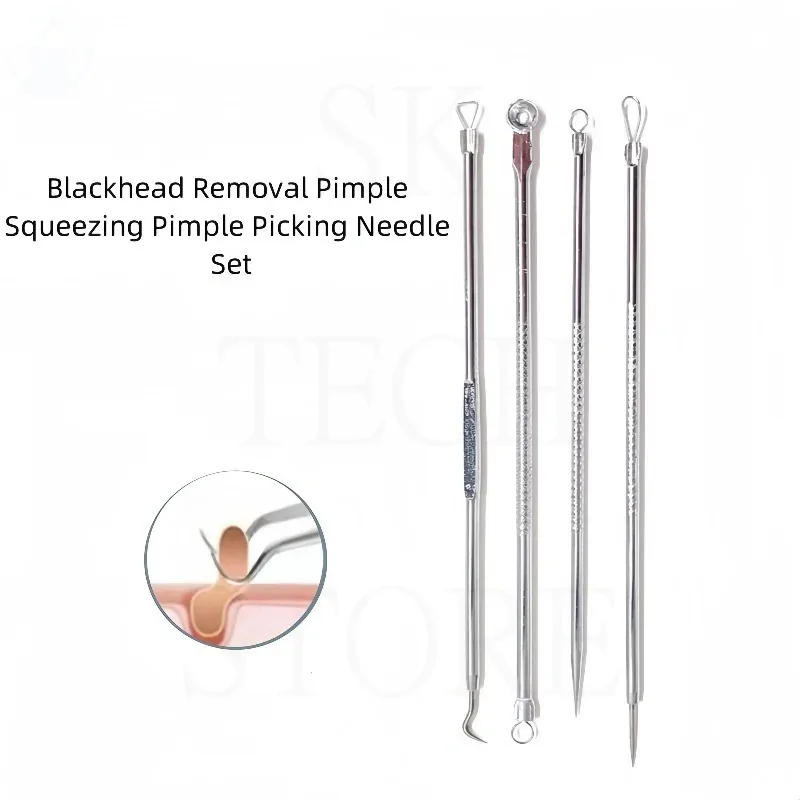 1/3/5/7 PCS/set Stainless Steel Acne Clip Cell ACNE Needle Remove Blackhead Removal Pimple Squeezing Pimple Picking Needle Set