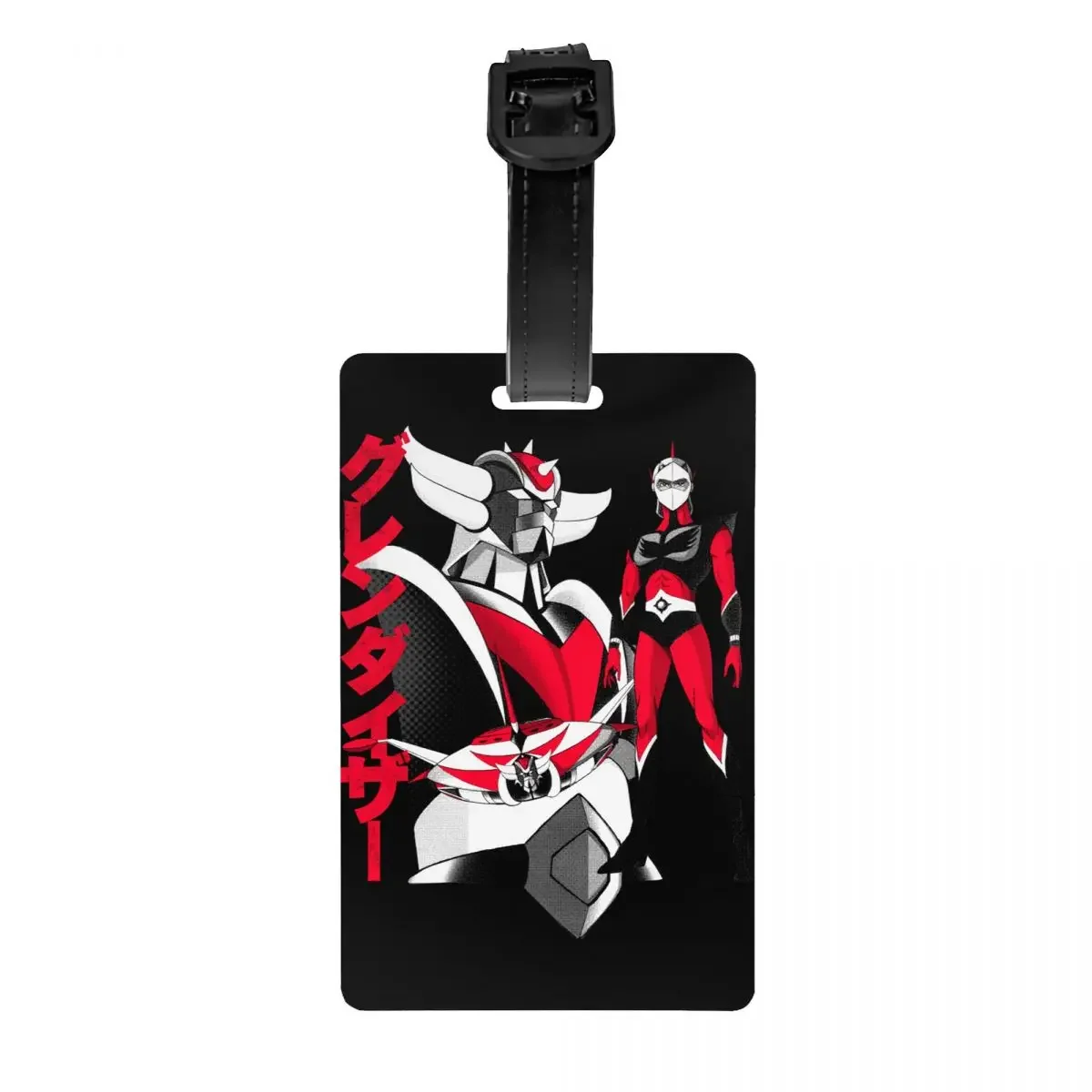 Goldorak Gurendaiza Luggage Tags for Suitcases Funny Anime Ufo Robot Goldrake Baggage Tags Privacy Cover ID Label