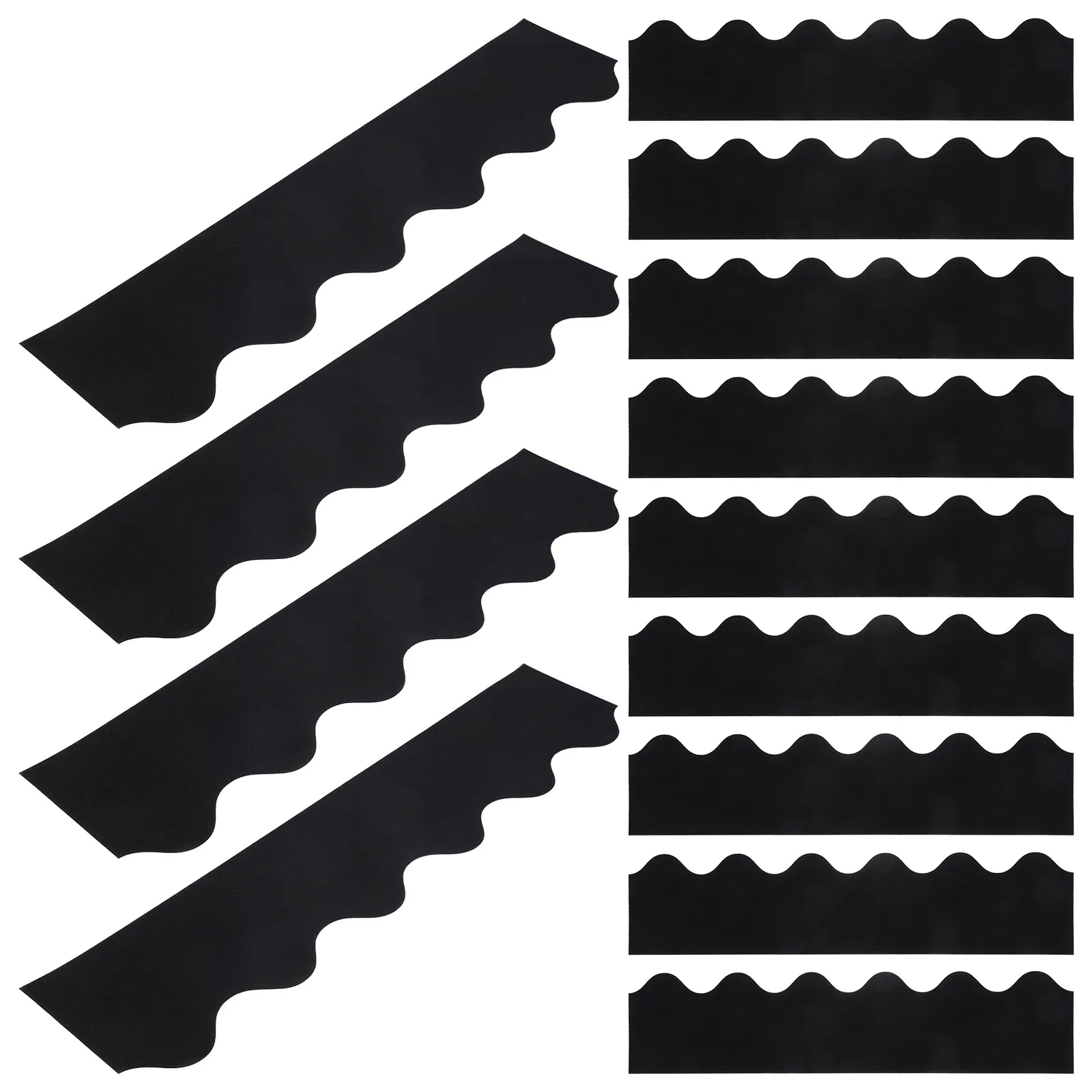 

30 Sheets Black Bulletin Board Border Trim Stickers Decorative Border Paper for Classroom School Office Blackboard Wall Decals