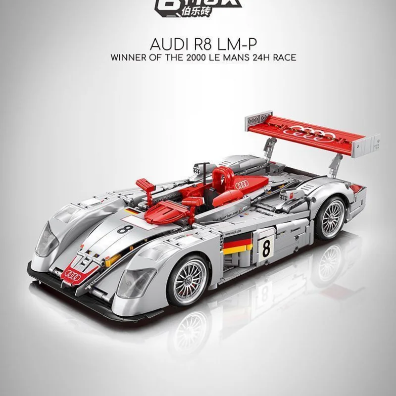 YC-23044 R8 Model Samochodu Formuły 1 Klocki Konstrukcyjne MOC Wyścigowy Pojazd Klocki Zestaw Zabawek High Tech Edycja Limitowana Prezent Dla Dzieci Dorosłych