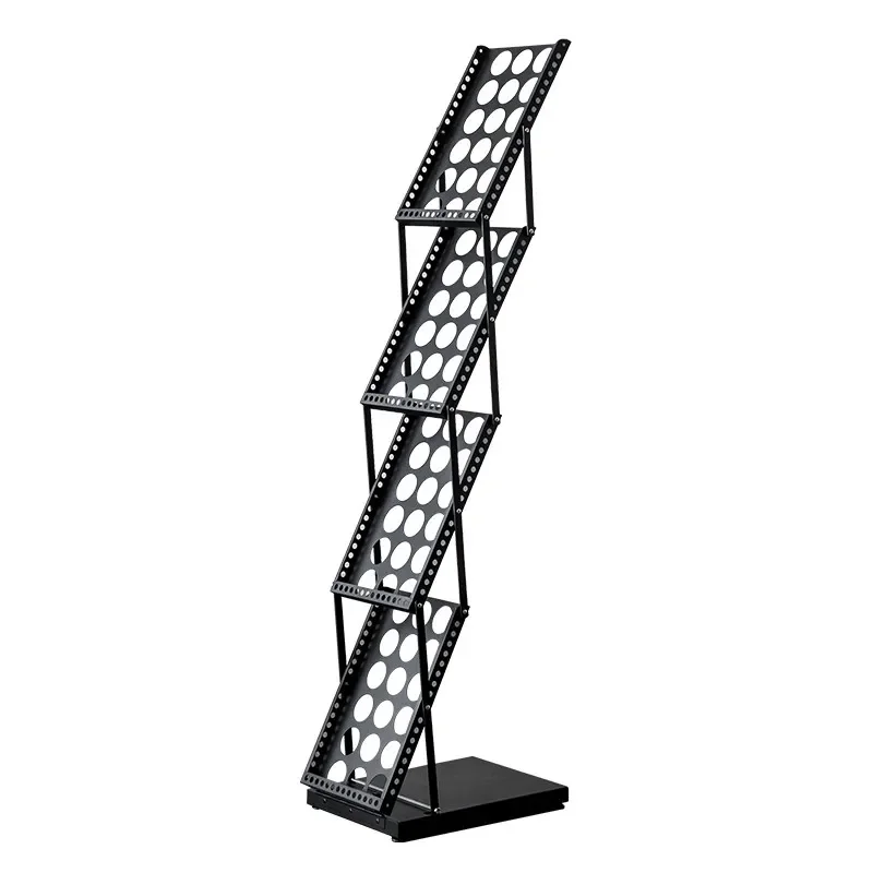 Metal Exhibition Folding Advertising Newspaper Data Rack Magazine Storage Book Rack Metal Iron Floor Publicity Storage