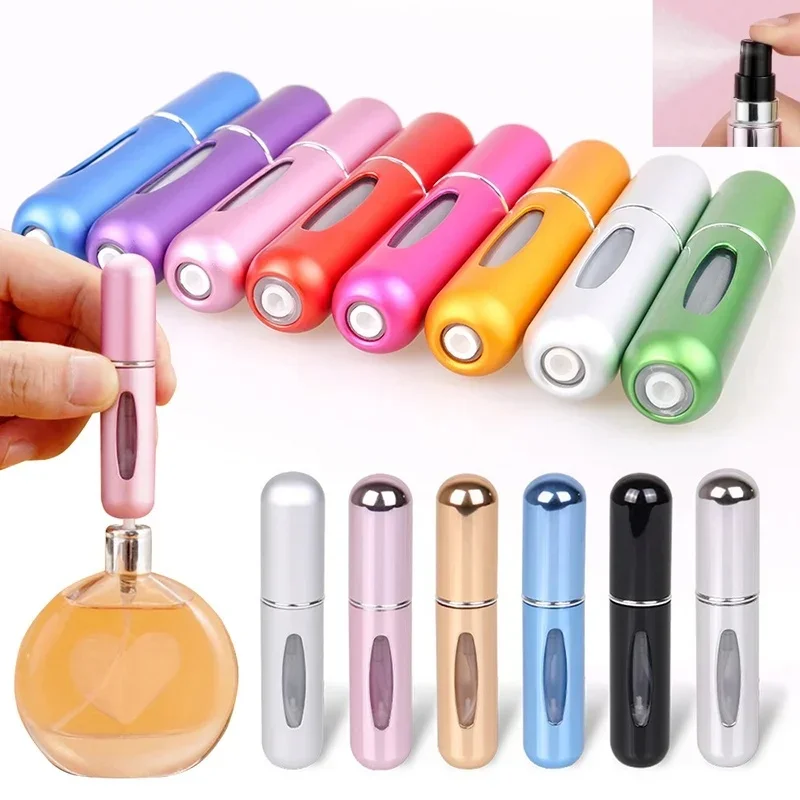 5ml Bottom Charge Perfume Refillable Bottle Liquid Container For Cosmetics Spray Bottling Dispenser Press Head Portable Travel