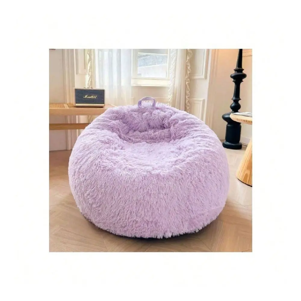 Plush Bean Bag Chair Cover Filling Not Included Washable, UltraSoft Faux Fur Storage Bean Bag Cover Large, Fluffy Bean Bag Chai