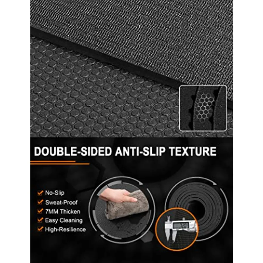 حصيرة تمرين كبيرة 8'x5'12'x6' حصيرة تمرين للمنزل سجادة رياضية ممارسة الثقيلة أرضيات الصالة الرياضية سجادة لياقة بدنية كبيرة اليوغا حصيرة القلب