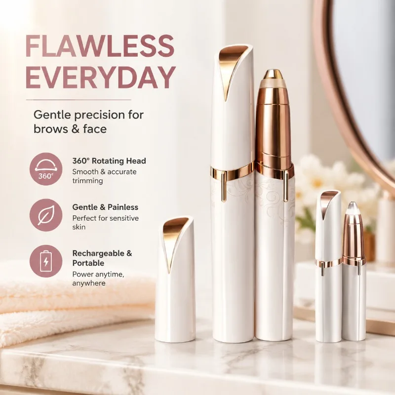 

Mini Electric Lipstick Hair Remover for Women Portable Facial Depilator Precision Shaving Trimmer Multifunctional Eyebrow