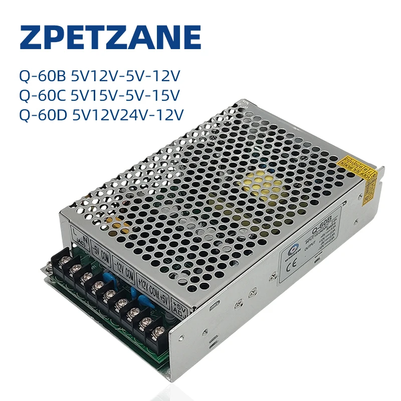 

Q-60B 5V12V-5V-12V Quad Output Industrial Switching Power Supply Driver Transformer Q-60C AC DC Converter Q-60D