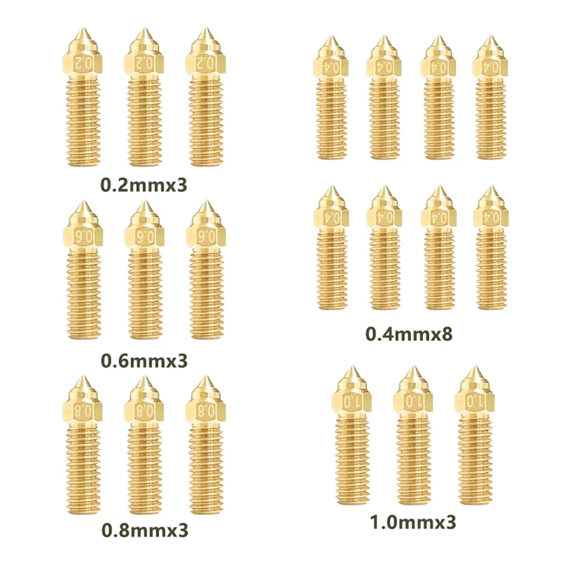 Creality K1 / K1Max Nozzles Ender-3 V3 KE to Meet Different Printing Needs, 0.2/0.4/0.6/0.8/1.0mm Nozzle K1 3D Printer Parts