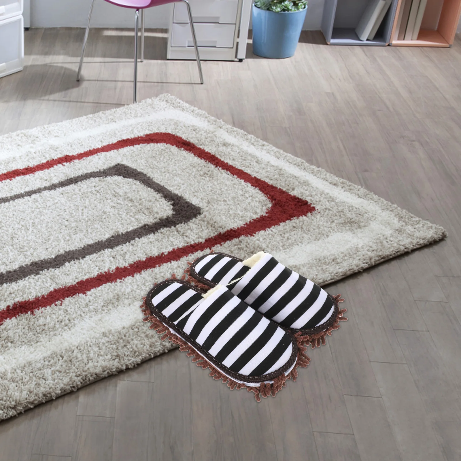 

1Pair Sturdy Trustworthy Mop Shoes Suitable for Most Situations Household Sweeping Slippers Durable Design Cleaning Mop Shoes