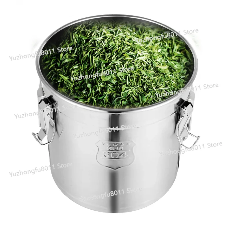 Stainless Steel Airtight Canister, Three Clips with Silicone Seal, for Liquor and Cooking Oil,  304 Food-Grade Steel