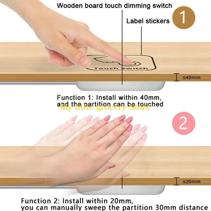 

D5BD Ручные датчики движения Переключатели Бесконтактные настенные переключатели 12 В для деревянных поверхностей