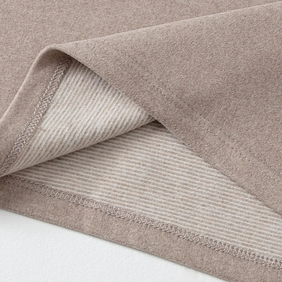 Herren Winter Thermounterwäsche-Set, Fleece-gefüttert, Slim Fit, lange Unterhosen, Rundhalsausschnitt, lange Ärmel, Basisschicht, warme Unterwäsche, Oberteil & Hose F – Detail 6