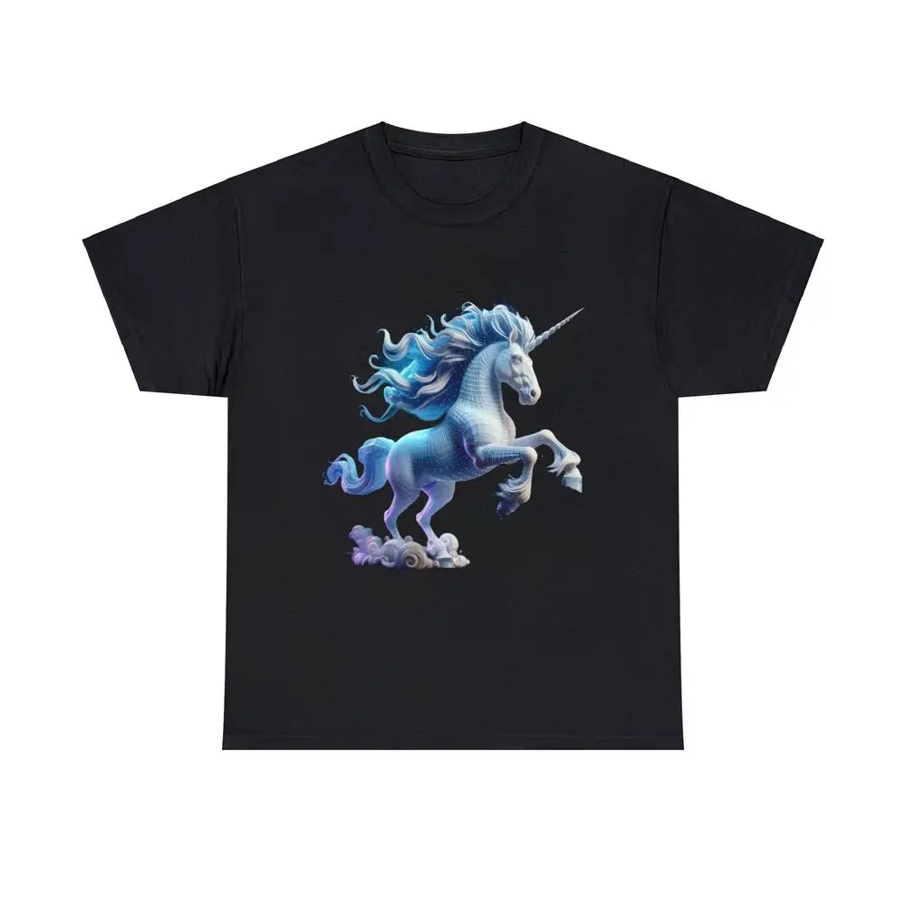 Unisex Adult T Shirt Realistic 3D CGI Animated Unicorn Graphic Cute Mythical Fun