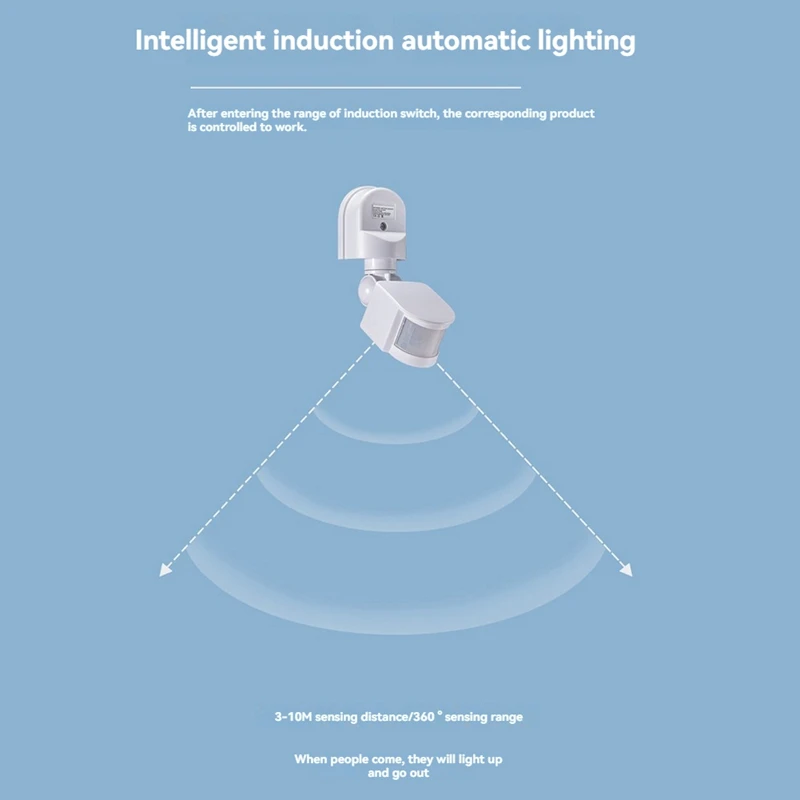 AC110-240V Motion Sensor Automatic Infrared Light Sensor Movement Detector Outdoor Light Switch Human Presence Sensor-B12B