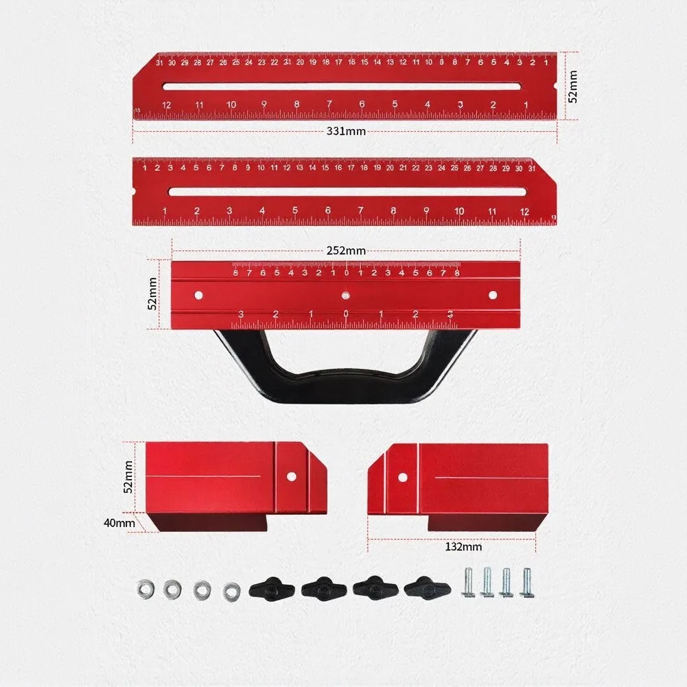 Right Angles Clamp Framing Stud Layout Tool Temporary Fixation Capability Aluminum Alloy Construction High Strength Material