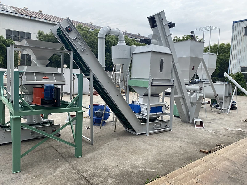 1-2Ton/h Animal Chicken Feed Production Line Animal Poultry Cow Pig Chicken Feed Pellet Mill Machine