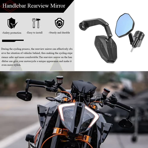 Espejo retrovisor de manillar de 7/8 ""y 22mm para KTM DUKE 125 200 250 390 690 790 890 1290 1390 Super Duke R espejo final de barra de motocicleta