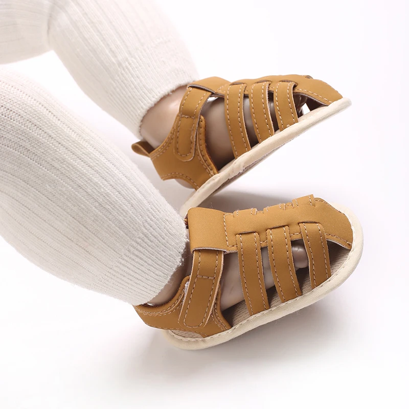 أحذية أطفال صيفية من عمر 0 إلى 18 شهرًا أحذية أطفال باوتو للرجال والنساء، نعال مطاطية غير قابلة للانزلاق، صنادل أطفال قابلة للتنفس #4