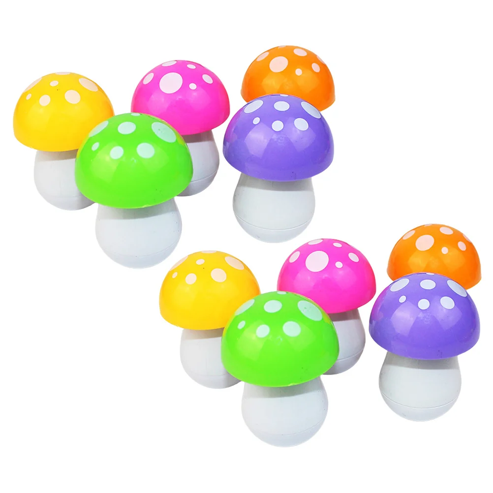 

10Pcs Adorable Mushroom Shape Ballpoint Pens Portable Multi-Function Mini Pens for Kindergarten and Student Awards Gifts