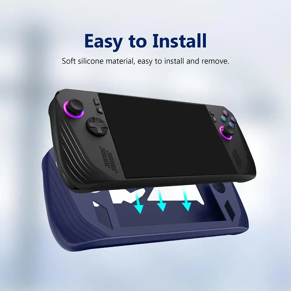 Capa protetora de silicone para ASUS, ROG, Ally X, Cat Paw, Rocker Caps, Game Console, Anti-Scratch, Dustproof Shell, Sleeve Case