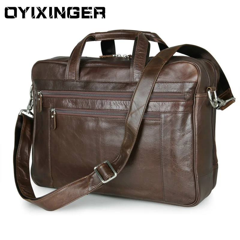 Nappa Couro Genuíno 17 Polegada Bolsa para Portátil Bolsa de Negócios dos Homens Maleta Viagem Bolsas de Computador de Trabalho Luxo Bolsas Classe Superior