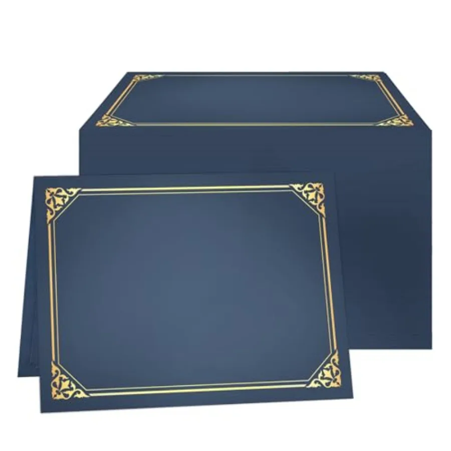 

Certificate Holders, Diploma Holders, Certificate Covers with Gold Foil Border for Letter Size 8.5 x 11 Award Certificates, Dip