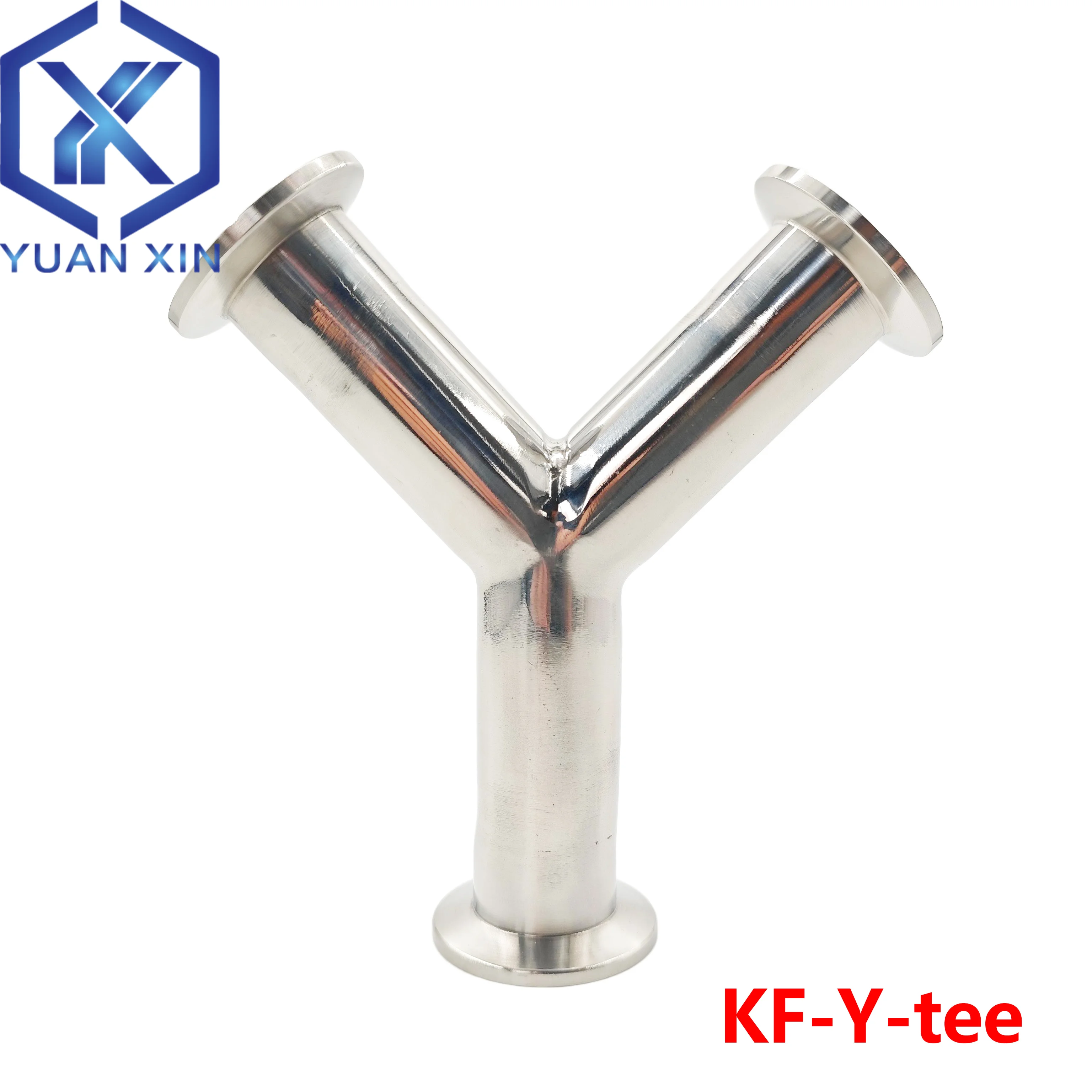 

ISO-KF Vacuum Y-Type Tee KF16 KF25 KF40 KF50 Clamp Type Tee (NW)