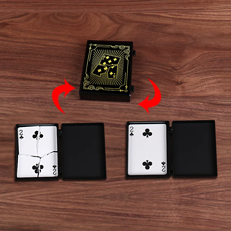 Überraschung hohe qualität Neue Version Karte Wiederherstellung Box Schwarz Geheimnisvolle Magie Box für Kinder Einfache Zaubertrick Spielzeug für Kinder pros