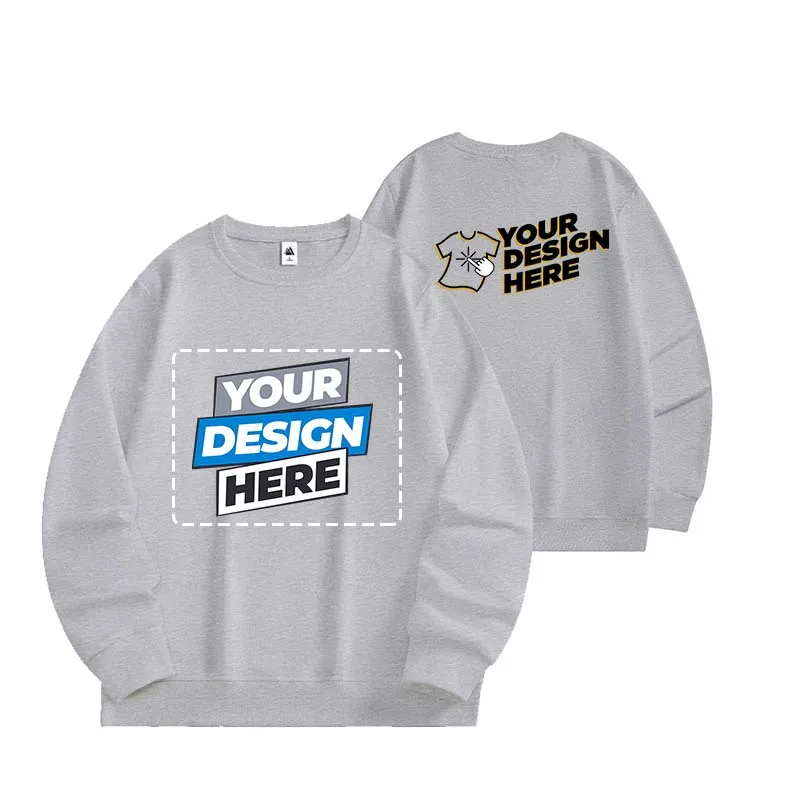 European Size Sweatshirts (XXXS-2XL) Free Logo Printing (1-Piece Minimum) 100% Polyester Thin Sweatshirts Lightweight SS-BMY351
