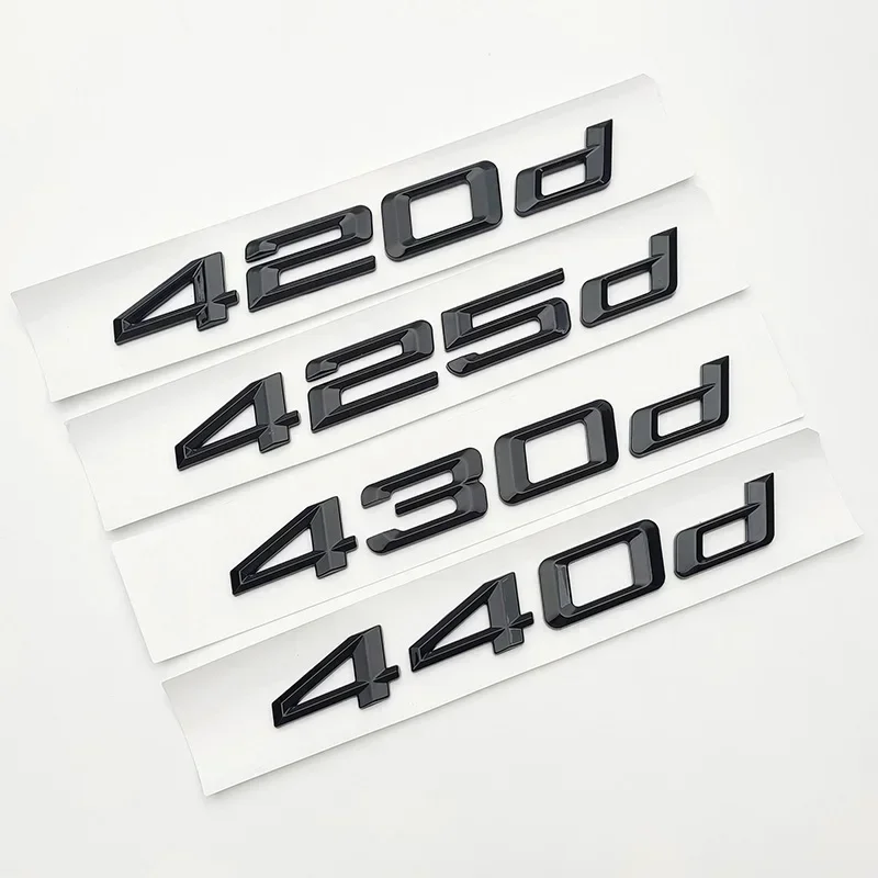 

Chrome Black Car Trunk Letters Logo Sticker For BMW F32 F36 G26 Logo 416d 420d 425d 428d 430d 435d 440d Emblem Auto Accessories