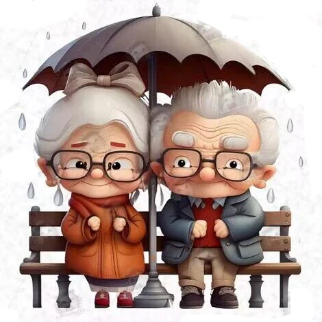 Custom Elderly Couple Transparent Silicone Rubber Stamp and Die Sheet Cling Scrapbooking DIY Cute Pattern Photo Album