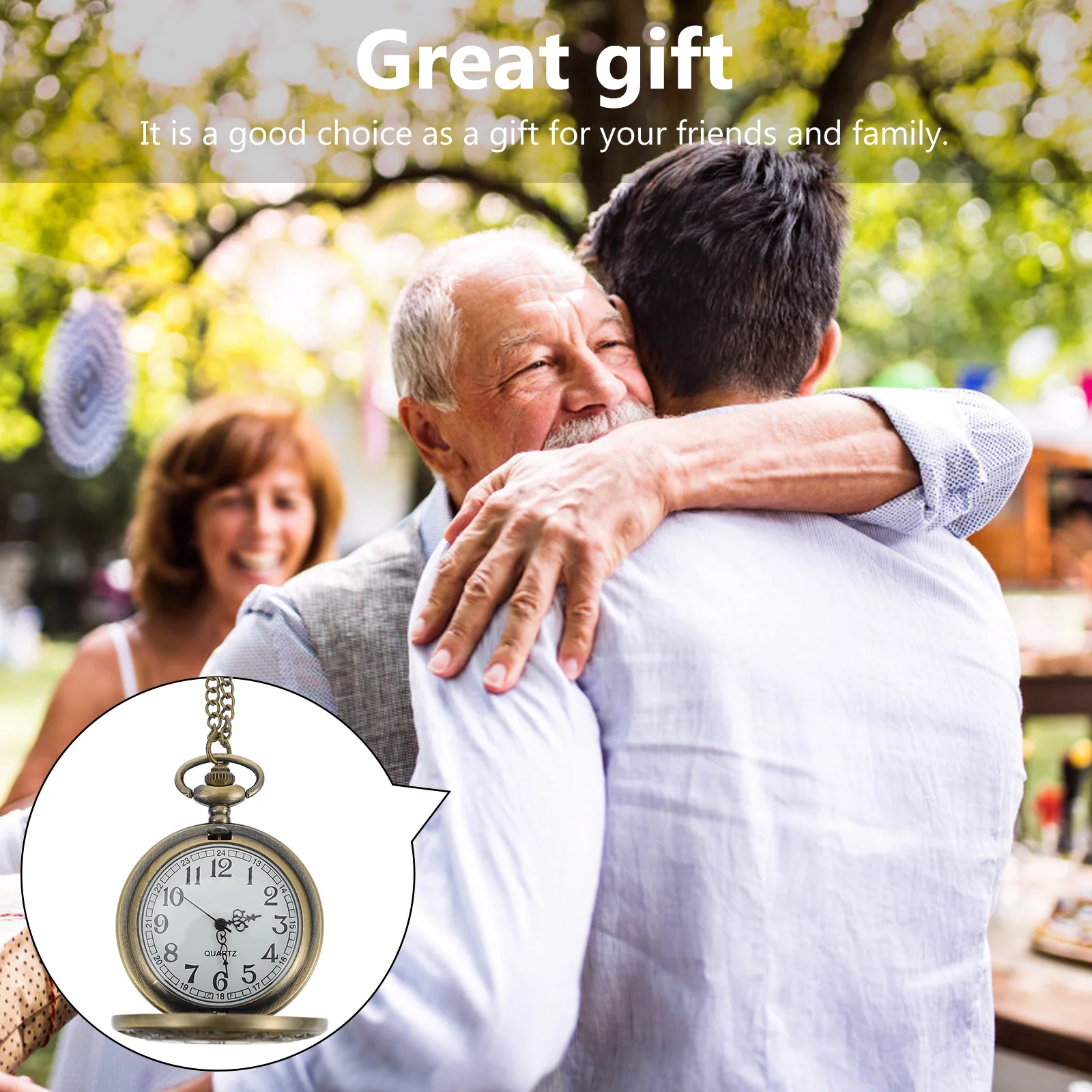 

1Pcs Roman Numeral Hanging Vintage Pocket Watch Durable Chain Waist Watch Pendant Movement Practical Timepiece Clothing