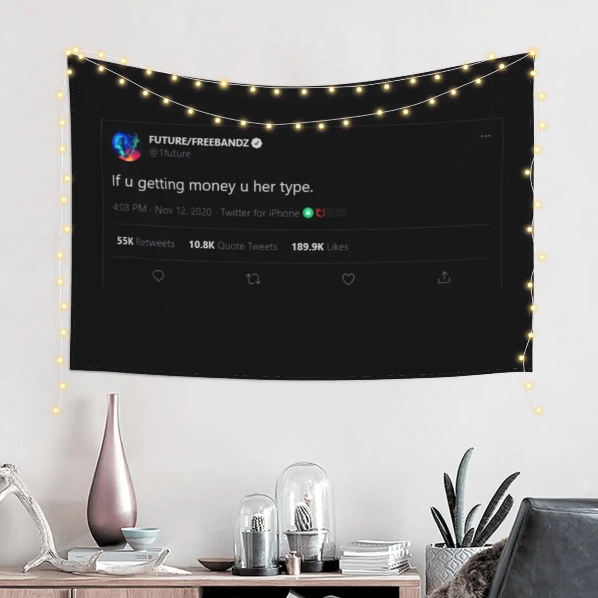 

Funny Future Quote/Advice Tweet Tapestry Decoration For Rooms Room Decor Aesthetic Home Decoration Decoration Room Tapestry