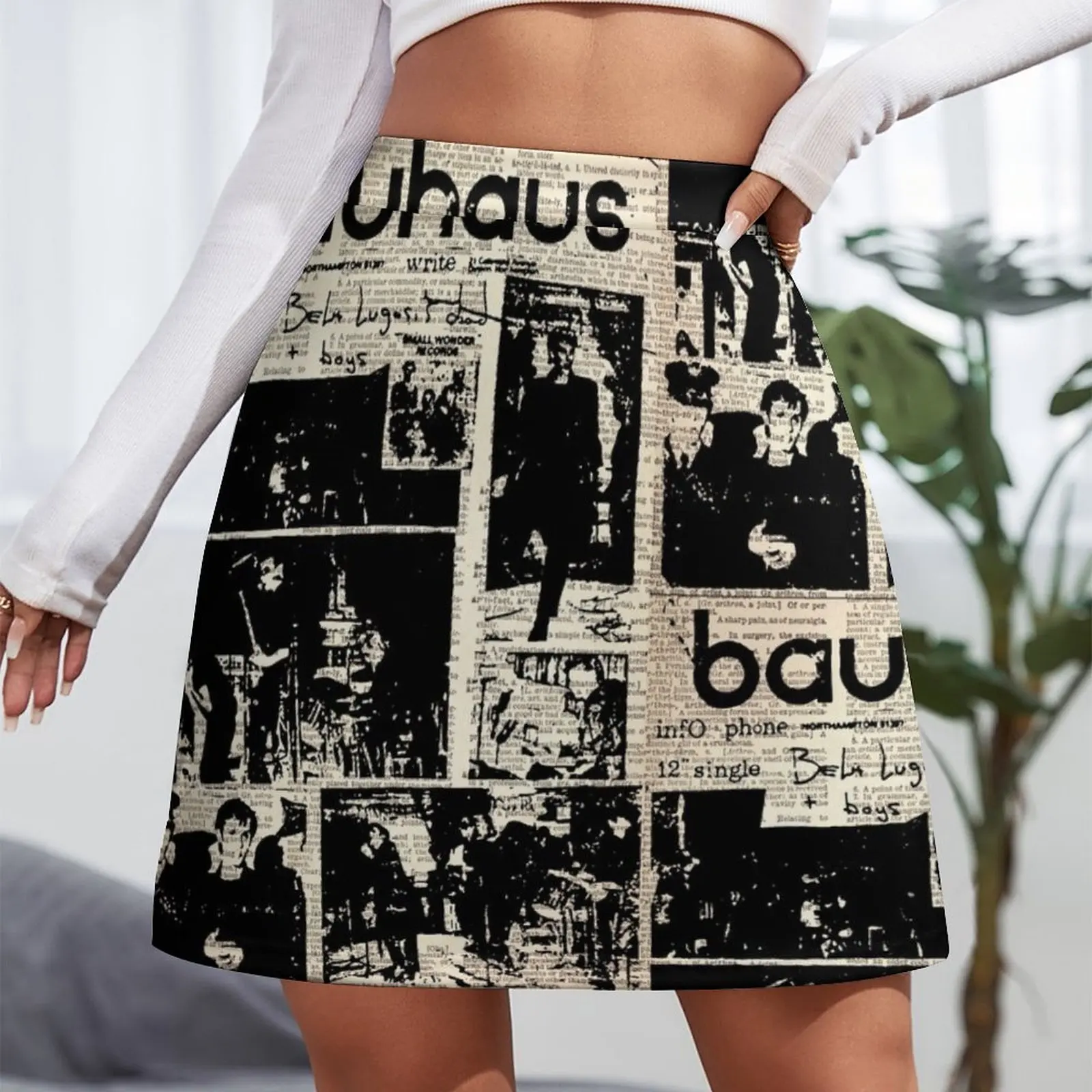 80S POST PUNK BAND / BHS Mini Skirt skirt for women Evening dresses korean ladies summer