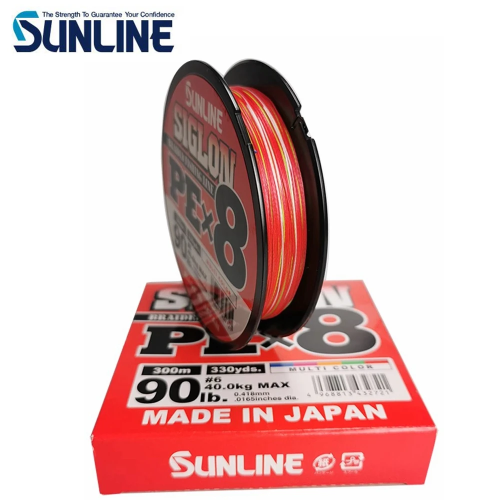 Original SUNLINE SIGLON X8 BRAIDED Fishing Line 150m/300m 10LB-100LB Green/Blue/Multicolor PE Line Japan Fishing Line