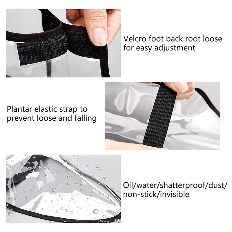 

1Pairs Hairdresser's Shatter-proof Hair Shoes Cover Barbershop Hair Cutting Special Anti-hair Slag Transparent Overshoes