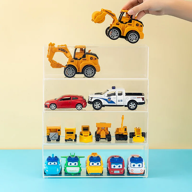 

Transparent Acrylic Car Model Display Box, Stackable Hot Wheel Storage Box, Desktop Storage Holder For 1/32/64 Car Model