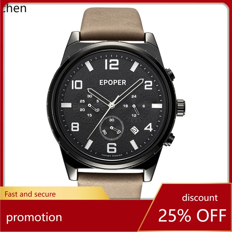 

Zml fashion multifunctional chronograph minimalist business waterproof versatile casual quartz watch for men