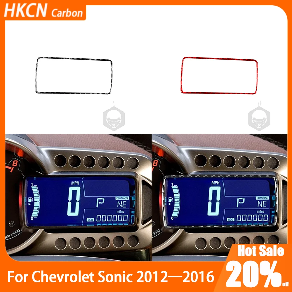 

Carbon Fiber Speedometer Outer Frame Car Accessories Interior Cover Trim Sticker Modification For Chevrolet Sonic 2012—2016