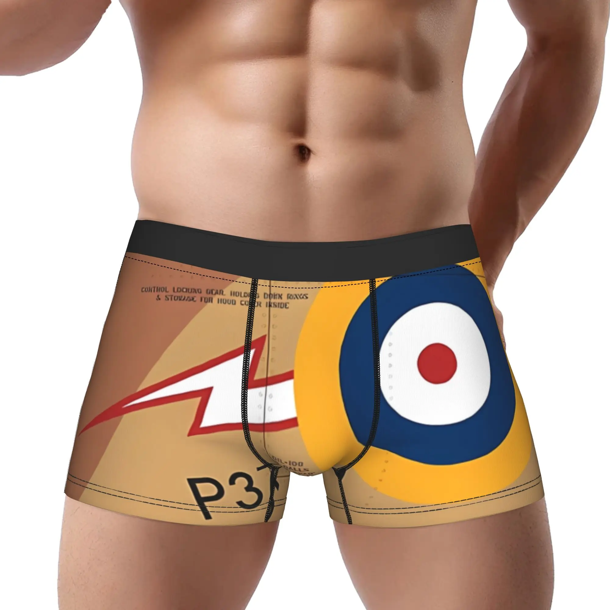 

Трусы с принтом England Hurricane Aircraft Markings, дышащие трусики, мужское нижнее белье, удобные шорты, трусы-боксеры