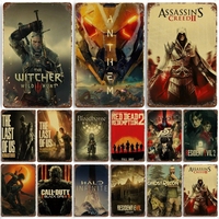 Vintage Game Series Posters Metal Aluminum Sign Plaque Game Fans Collection Retro Decorative Plates Home Gaming Room Wall Decor