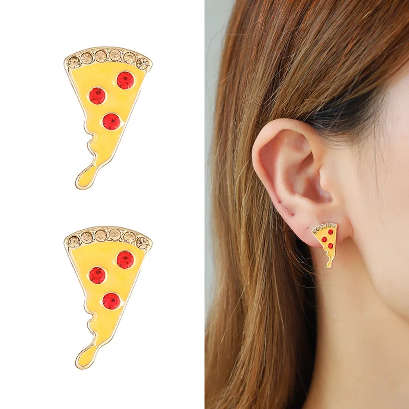 بيتزا صغيرة طازجة بطاطس مقلية أقراط أنثى الأمازون الآيس كريم الماس الملون الشعبي