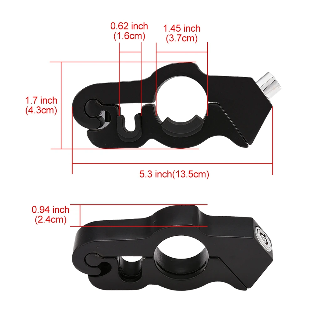 Motorcycle Handlebar Lock Heavy Duty Anti-Theft Locking Device Ultimate Security Grip & Throttle Lock for Scooter ATVs Bike x1